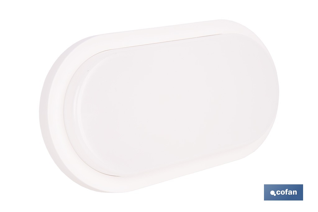 Luminaria LED 10 W 1200 lúmenes con luz neutra 4000 K IP65 | Ahorro de energía y larga duración 30.000 h de vida | Eficiencia energética E - Cofan