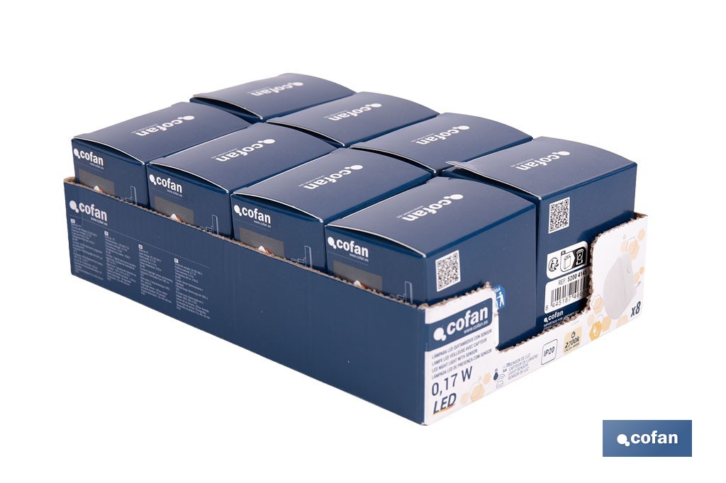 Lámpara LED quitamiedos con sensor de luz regulable. Luz nocturna infantil automática IP20 - Cofan