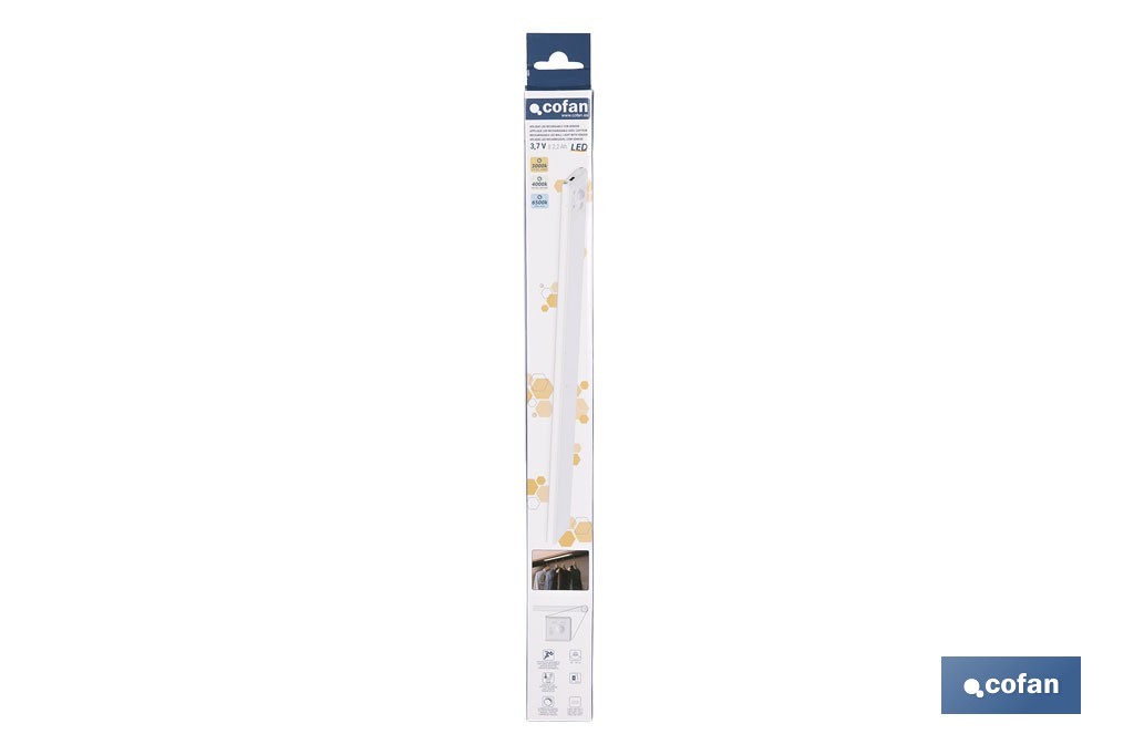 Aplique LED recargable con sensor de movimiento | Iluminación regulable con tecnología CCT | Disponible en dos medidas diferentes - Cofan