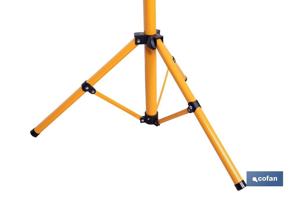 Trípode telescópico con 2 proyectores LED | 20 W, 3600 lm, protección IP65 | Cable de 1,5 con enchufe europeo - Cofan
