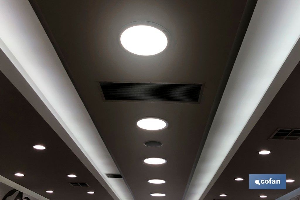 Downlights LED empotrables ultrafinos | Iluminación regulable Tecnología CCT | Disponibles en diferentes medidas y potencias - Cofan