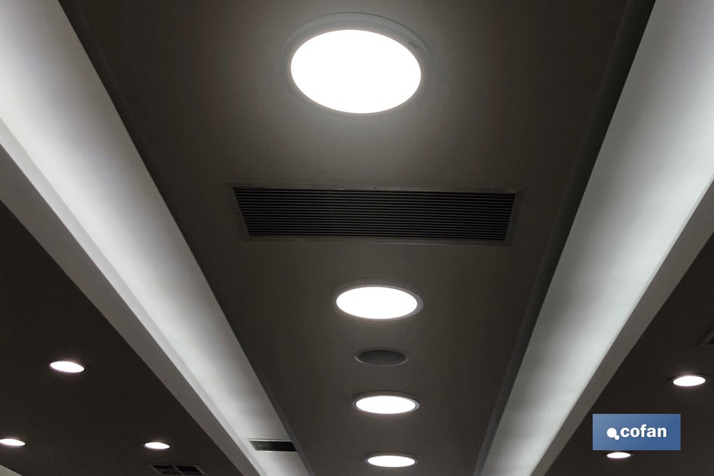 Downlights LED empotrables ultrafinos | Iluminación regulable Tecnología CCT | Disponibles en diferentes medidas y potencias - Cofan