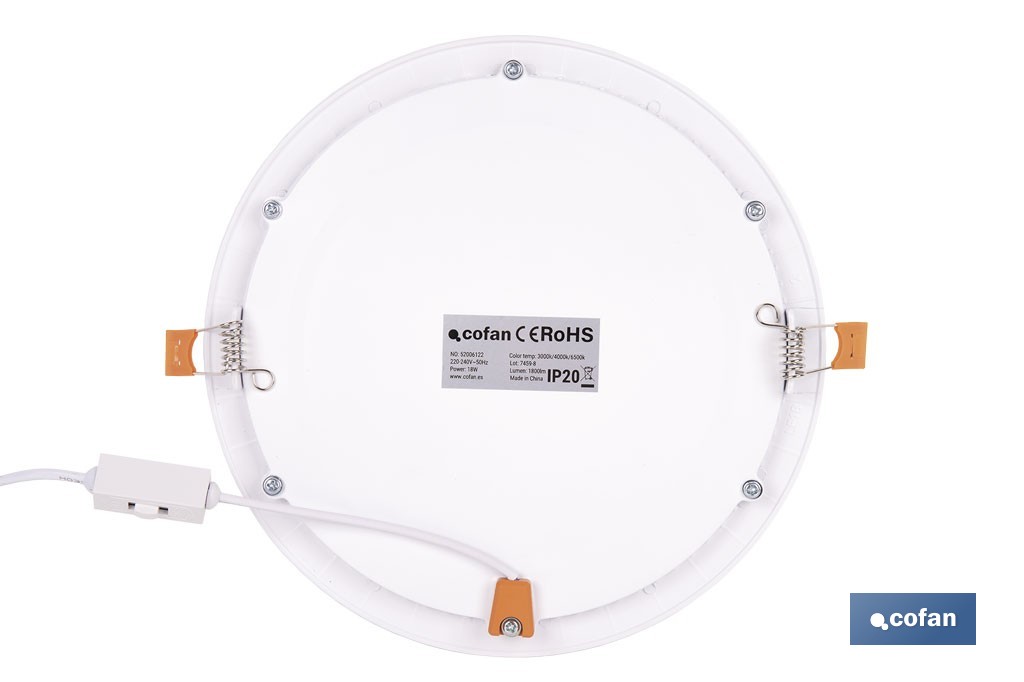 Downlights LED empotrables ultrafinos | Iluminación regulable Tecnología CCT | Disponibles en diferentes medidas y potencias - Cofan
