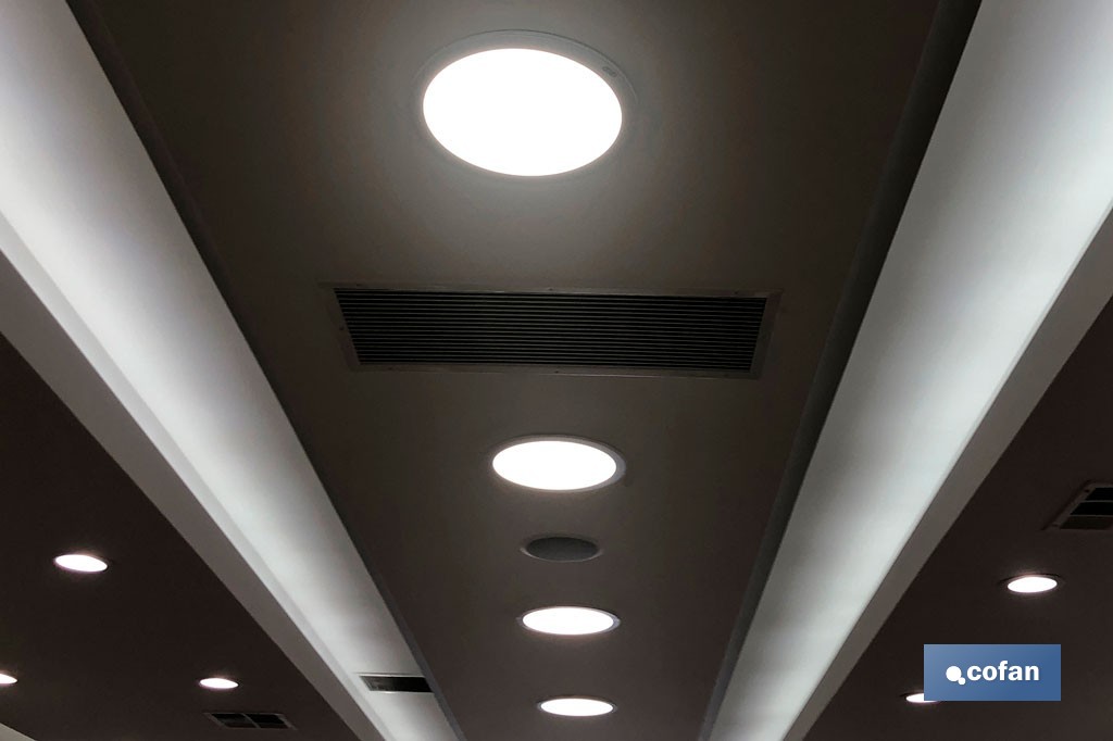 Downlights LED empotrables ultrafinos | Iluminación regulable Tecnología CCT | Disponibles en diferentes medidas y potencias - Cofan