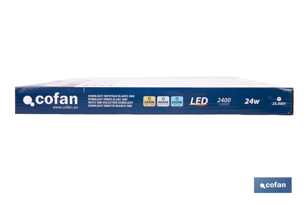 Downlights LED empotrables ultrafinos | Iluminación regulable Tecnología CCT | Disponibles en diferentes medidas y potencias - Cofan