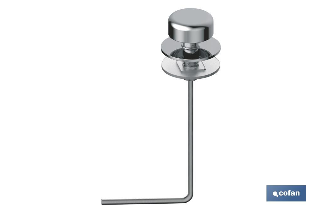 Handle with Angled Chain | Tigris Model | High Quality ABS | Directly Joined to the Toilet Flush Valve - Cofan