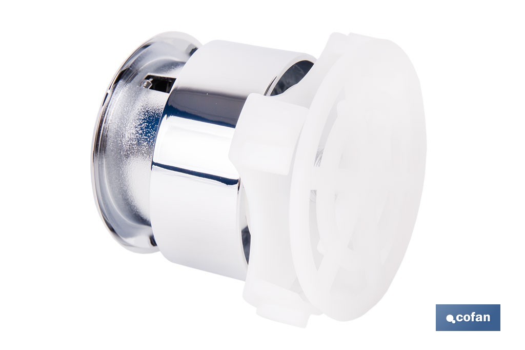 Pulsador de doble descarga para inodoro | Sistema Dual Flush y ahorro de agua | Compatible con descargador modelo Tambre - Cofan