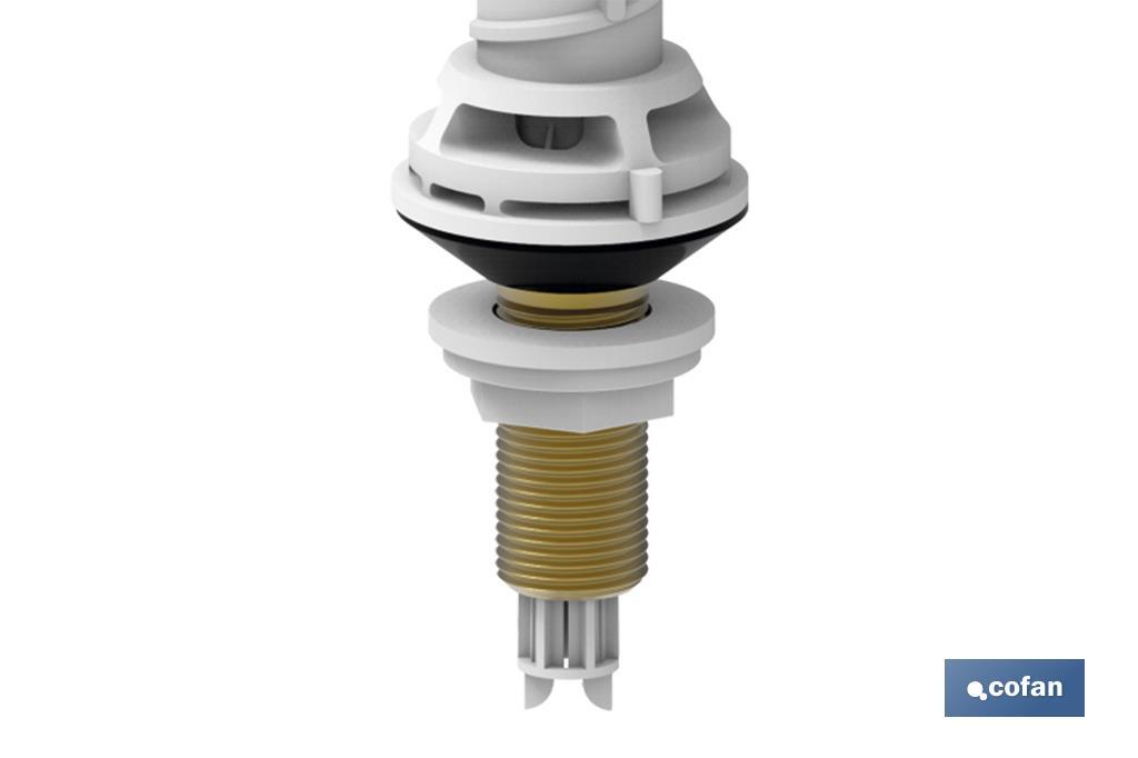 Grifo de Alimentación | WC Inferior | Modelo Kenyir | Cierre por Pistón | Fabricado en Materiales Plásticos - Cofan