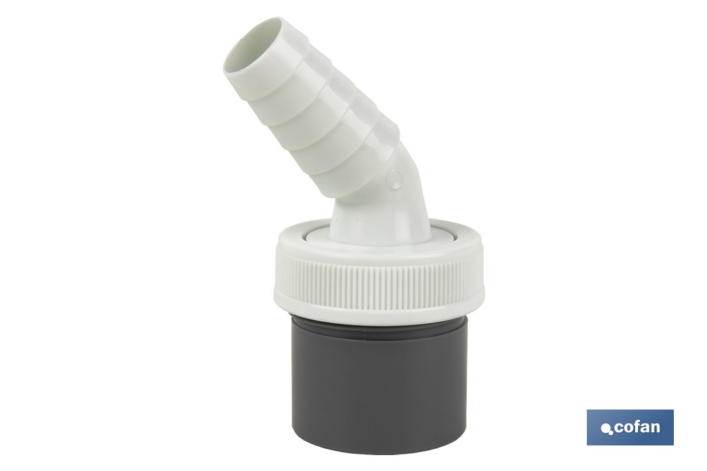 Conexión | Medidas: Ø40 mm | Con Toma para Electrodomésticos | Fabricada en PVC - Cofan