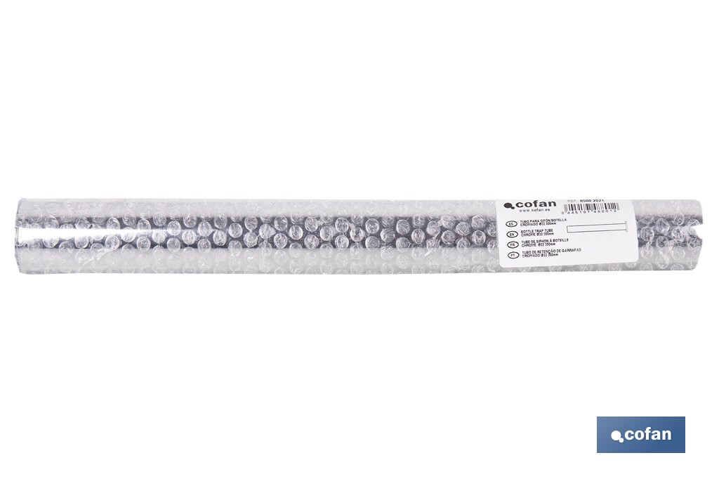 Tubo para sifón botella Ø32 x 300 mm | Tubo de extensión de latón | Disponible en acabado cromado y latón - Cofan