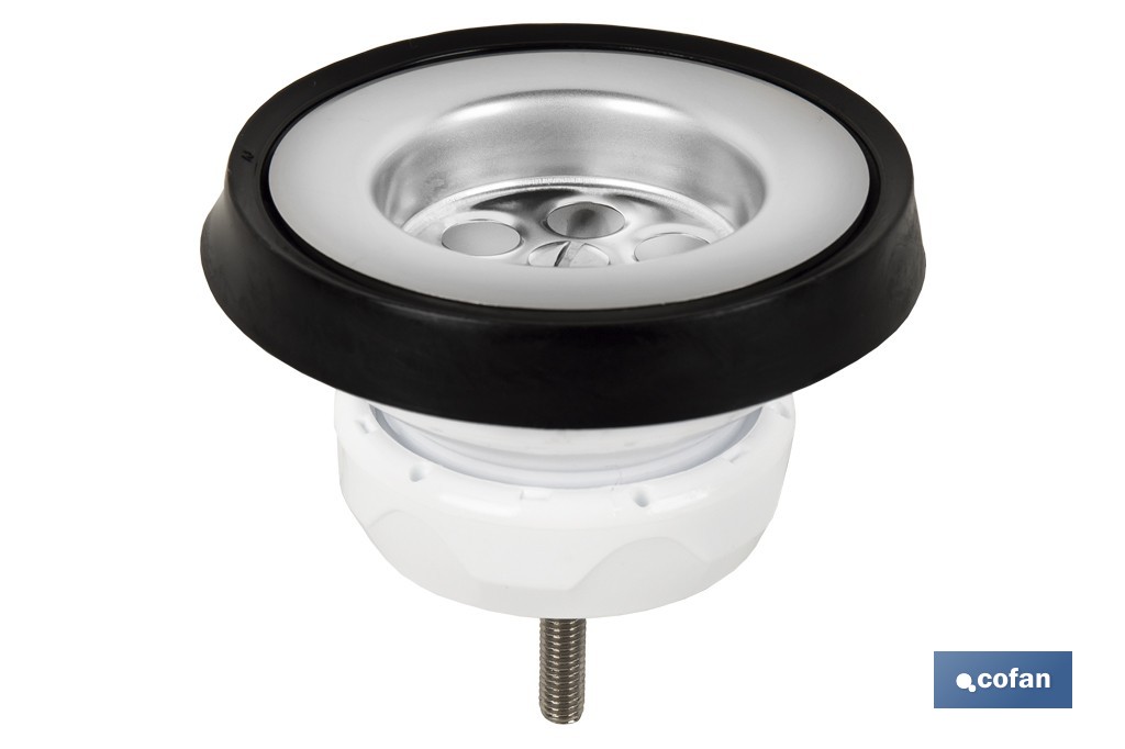 Sink Valve | Polypropylene | Size: 1" 1/2 x 70 or 1" 1/2 85 | Screw and Plug Included | High Drainage Capacity - Cofan