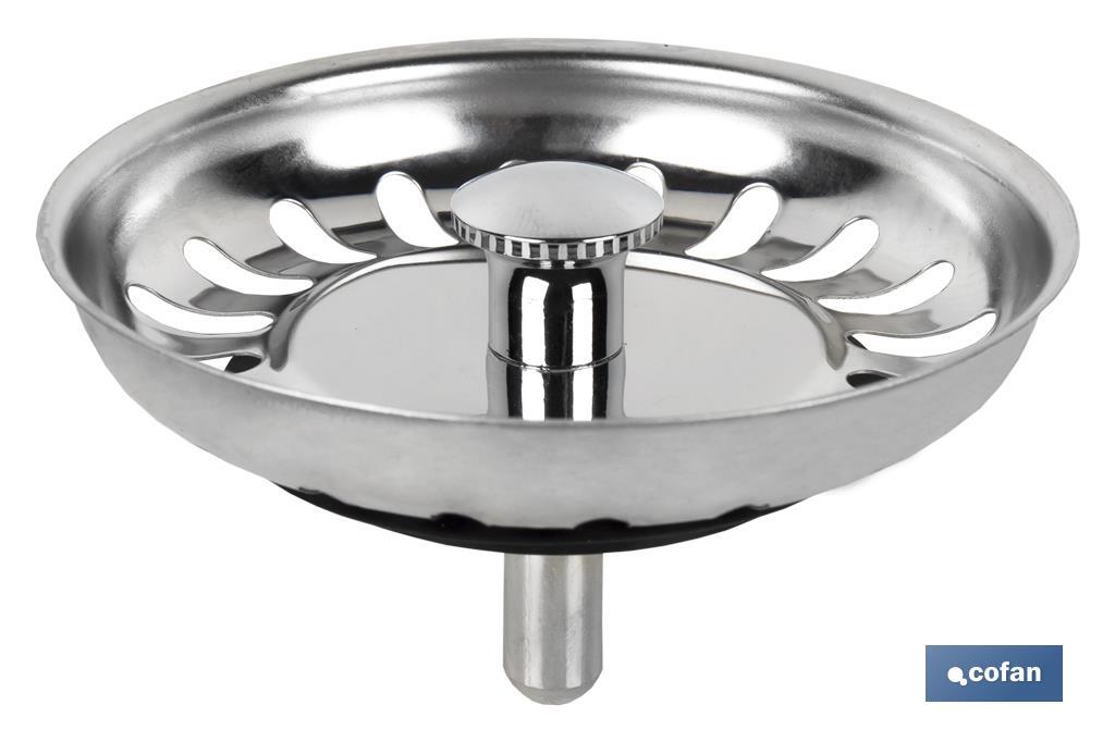 Panier Grille Filtre Évacuation | Fabriqué en Acier Inoxydable | Diamètre de 80 mm - Cofan