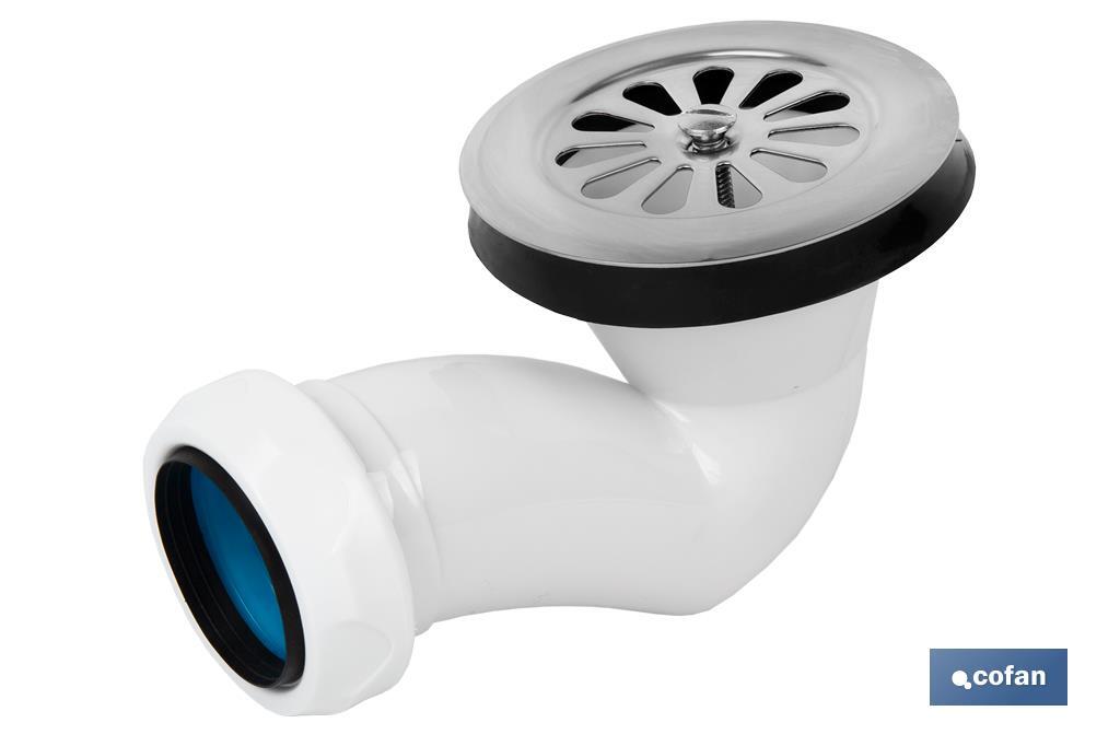 Valve Siphonique pour Receveur de Douche | Orifice de 60 mm | Grille de ø82 mm | Sortie de Ø40 mm - Cofan