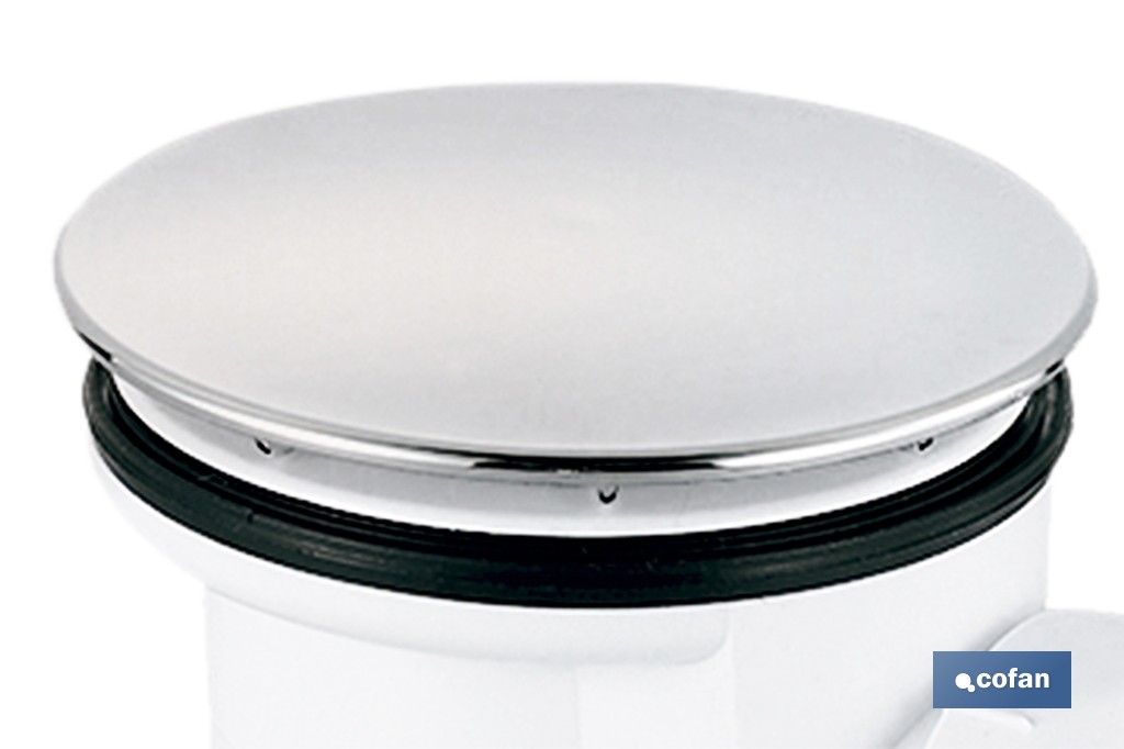 Válvula sifónica para plato de ducha | Diámetros de tapa: Ø90 o Ø115 mm | Salida de Ø40 mm | Junta Cónica Reductora de Ø32 mm - Cofan
