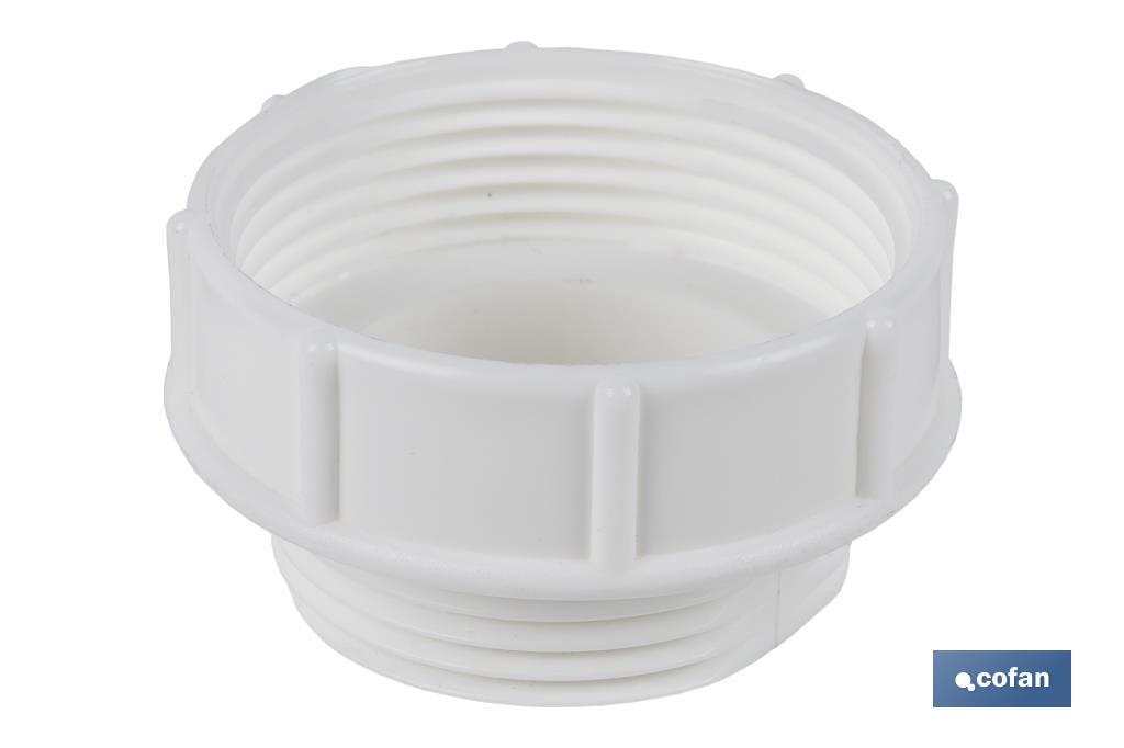 Waste Adaptor with 1" 1/4 male - 1" 1/2 female threads | For Flexible Waste Pipe | Plumbing accessory - Cofan