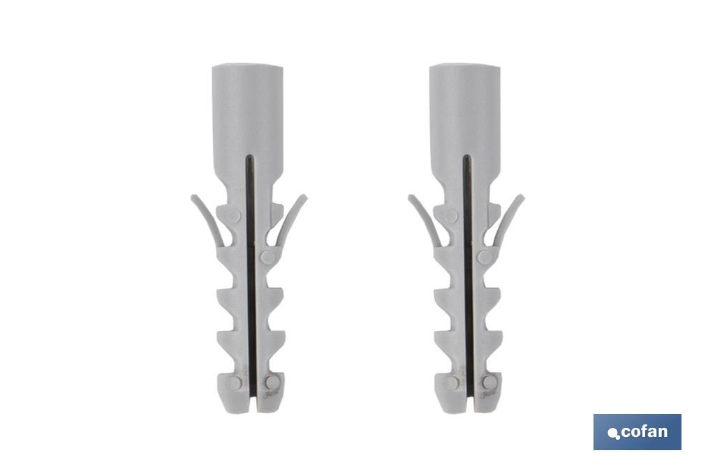 Jeu de Vis Verticales | Fixation pour le WC | M5 x 75 | Composé de Deux Vis, Bouchons et Chevilles - Cofan