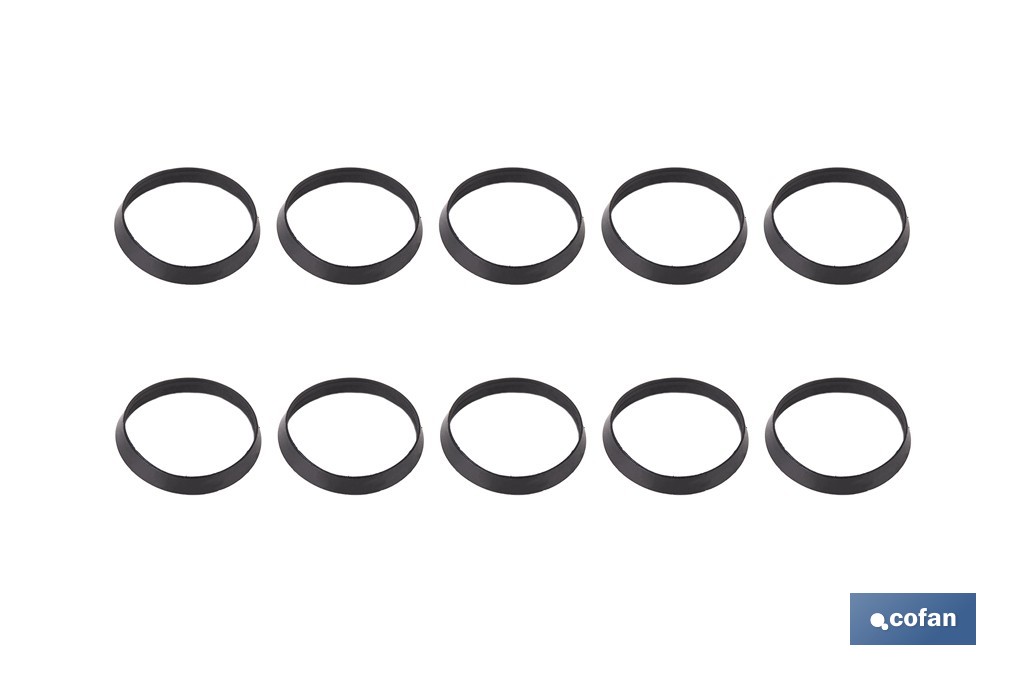 Set de 10 juntas tóricas cónicas para sifones | Sellado hermético | Disponible en diferentes medidas - Cofan