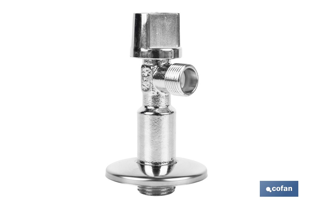 Set of 2 Angle Valves | Brass CW617N | 1/4 Turn Angle Valve - Cofan