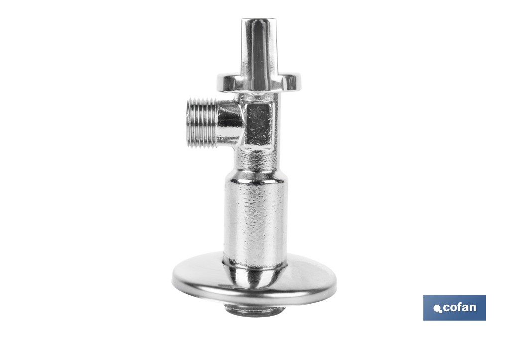 Set of 2 Angle Valves | Brass CW617N | 1/4 Turn Angle Valve - Cofan