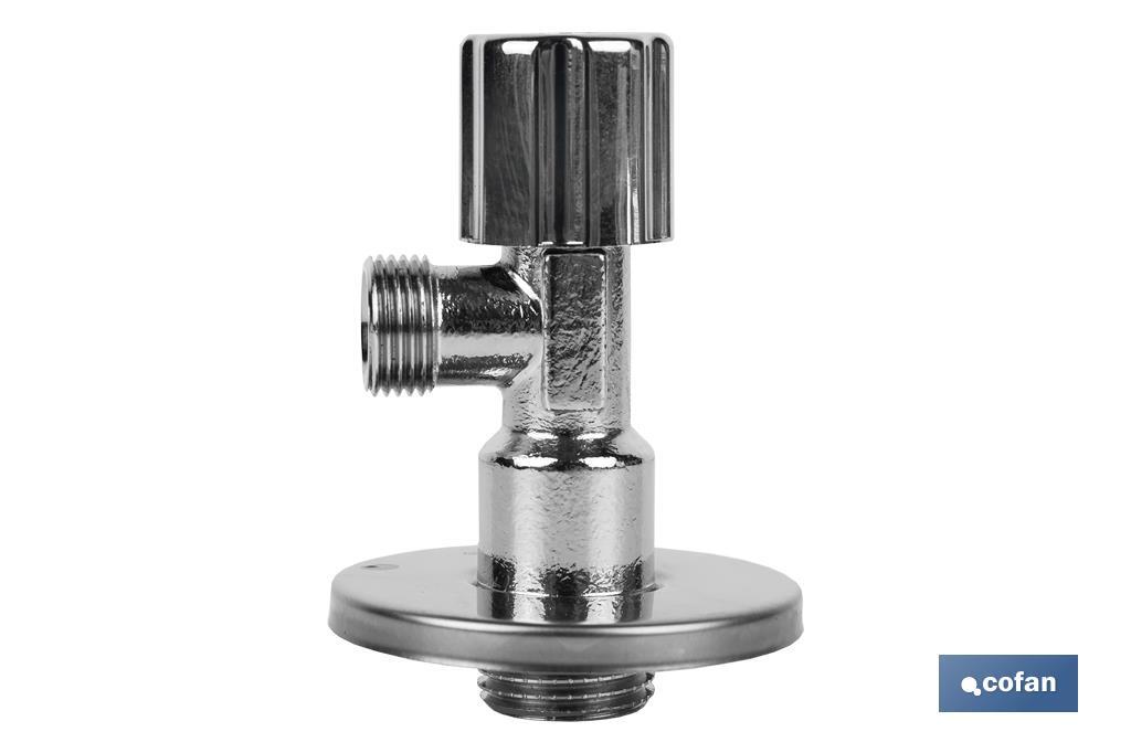 Valve d'Équerre | Modèle Piston | Dimensions : 1/2" x 3/8" | Fabriquée en Laiton CV617N - Cofan