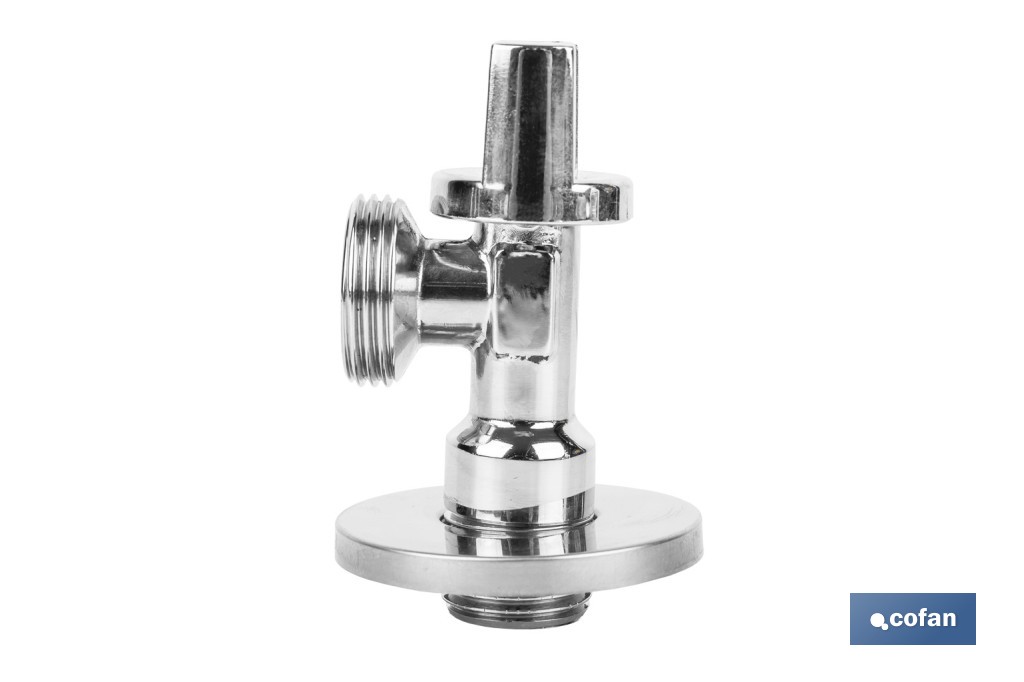 Válvula de Esquadria para máquina de lavar| Medidas: 1/2" x 3/4" | Fabricada em Latão CV617N | Fecho e Abertura 1/4 de Volta - Cofan