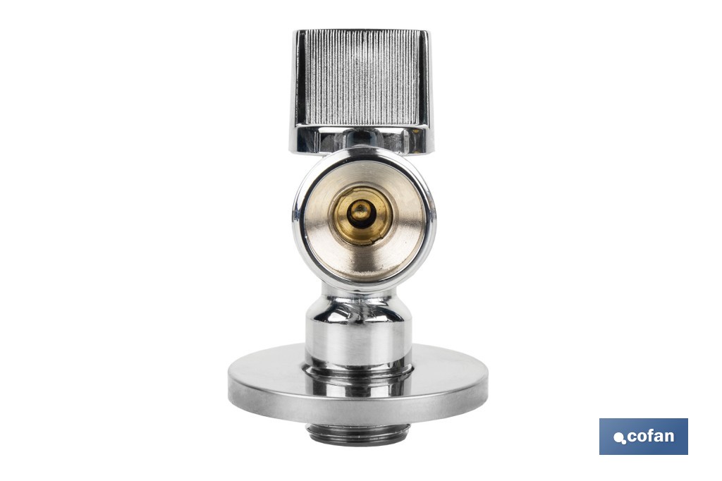 Válvula de Esquadria para máquina de lavar| Medidas: 1/2" x 3/4" | Fabricada em Latão CV617N | Fecho e Abertura 1/4 de Volta - Cofan