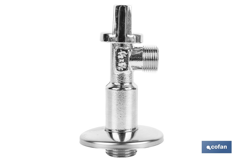 Set of 2 Angle Valves | Brass CW617N | 1/4 Turn Angle Valve - Cofan
