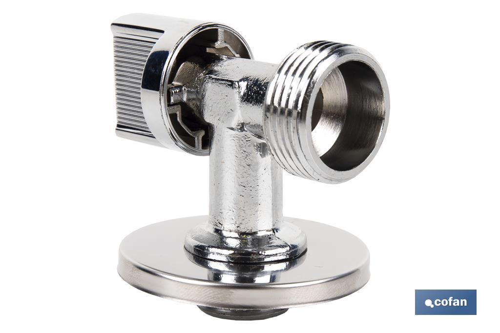 Valve d'Équerre pour Lave-linge | Dimensions : 1/2" x 3/4" | Fabriquée en Laiton CV617N | Fermeture et Ouverture 1/4 de Tour - Cofan