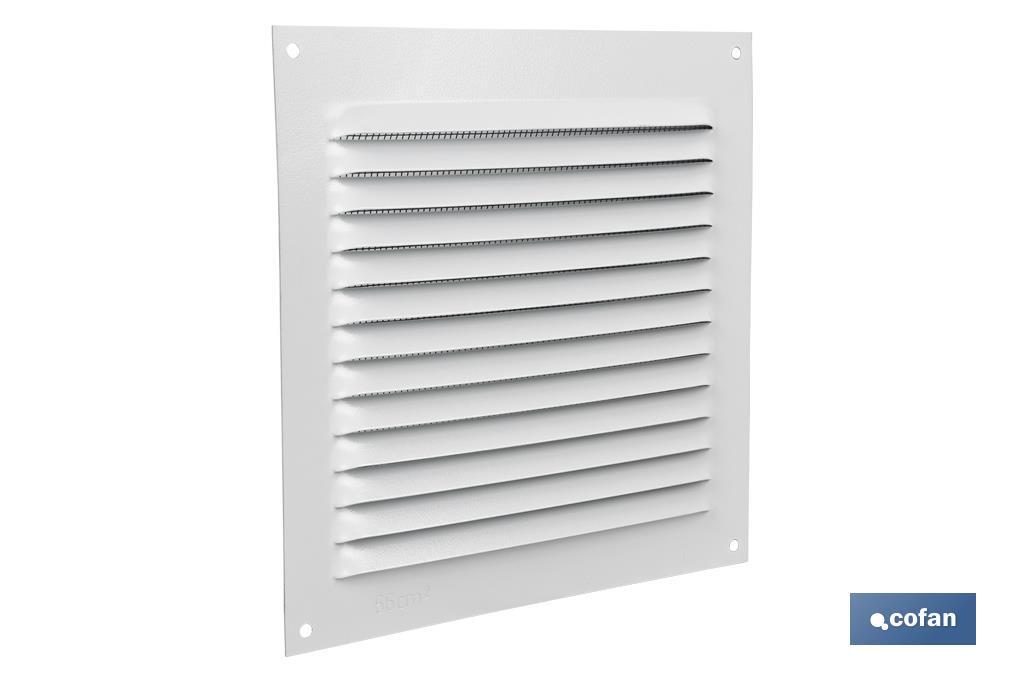 Grille de Ventilation avec Moustiquaire | Fabriquée en Aluminium Blanc | Plusieurs Dimensions - Cofan