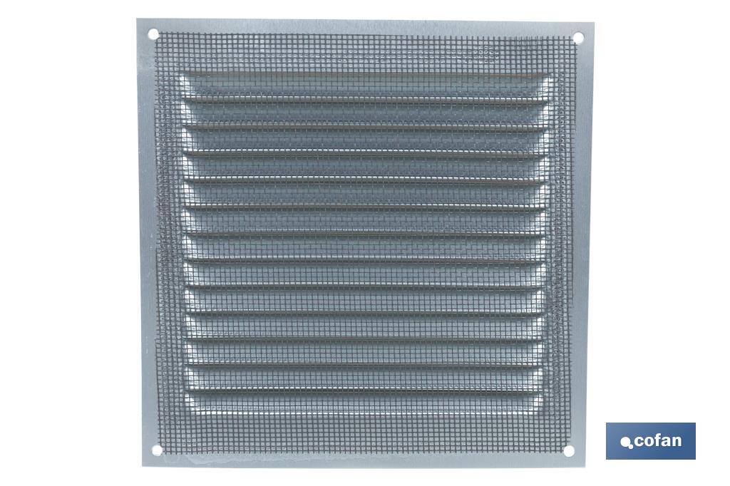 Rejilla de Ventilación con Mosquitera | Fabricada en Aluminio Blanco | Varias Medidas - Cofan