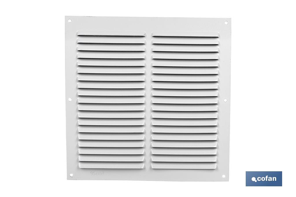 Grille de Ventilation avec Moustiquaire | Fabriquée en Aluminium Blanc | Plusieurs Dimensions - Cofan