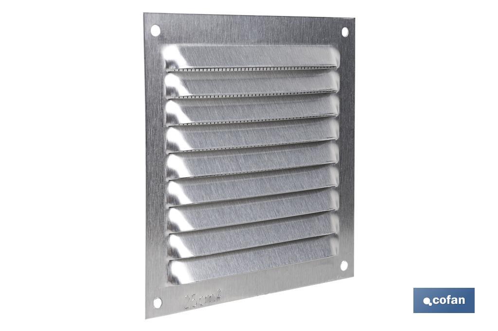 Ventilation grille with mosquito net | Aluminium | Available in various sizes - Cofan