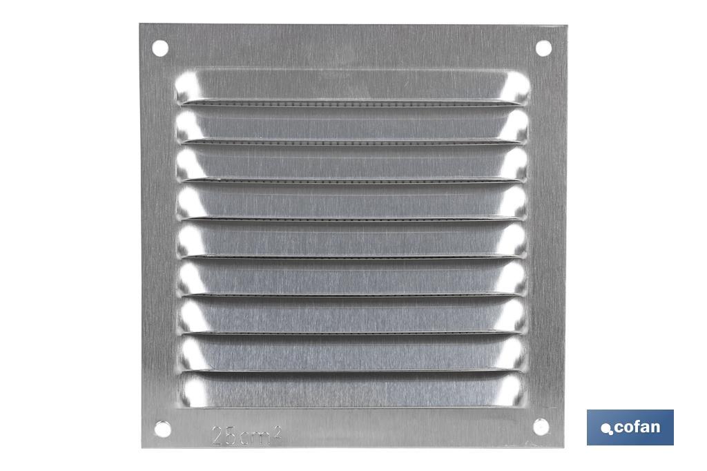 Grelha de Ventilação com Rede Mosquiteira | Fabricada em Aluminio | Varias Medidas - Cofan