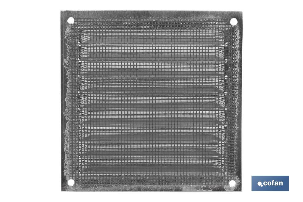 Ventilation grille with mosquito net | Aluminium | Available in various sizes - Cofan