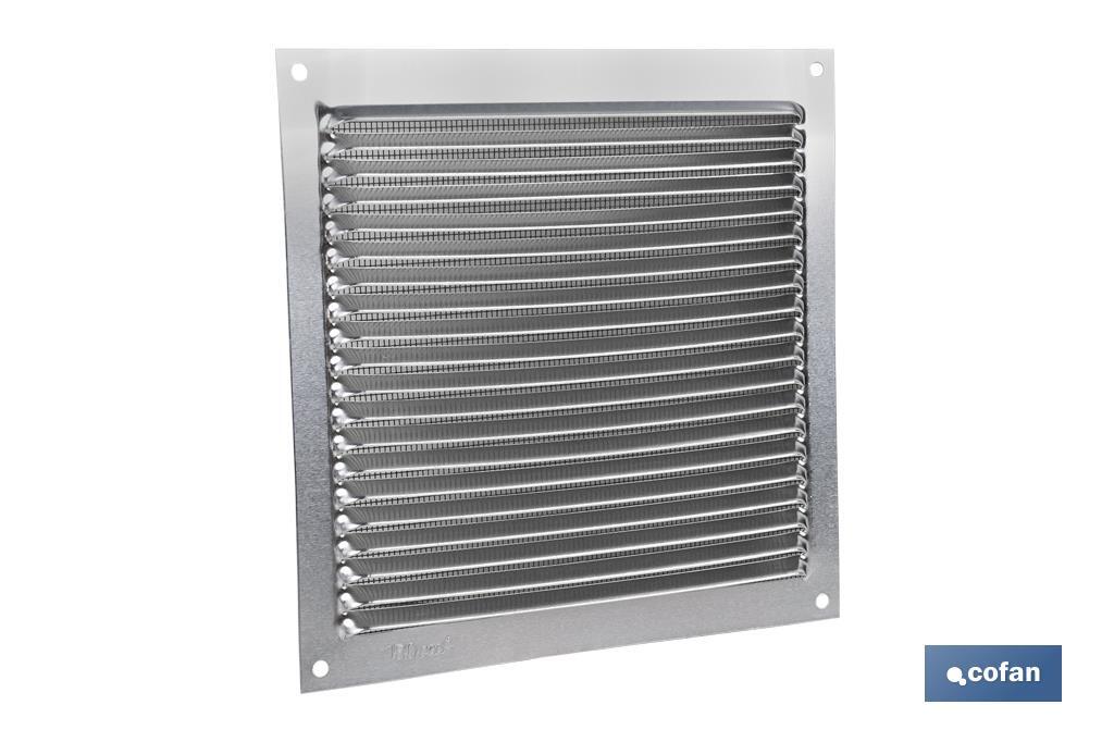 Ventilation grille with mosquito net | Aluminium | Available in various sizes - Cofan