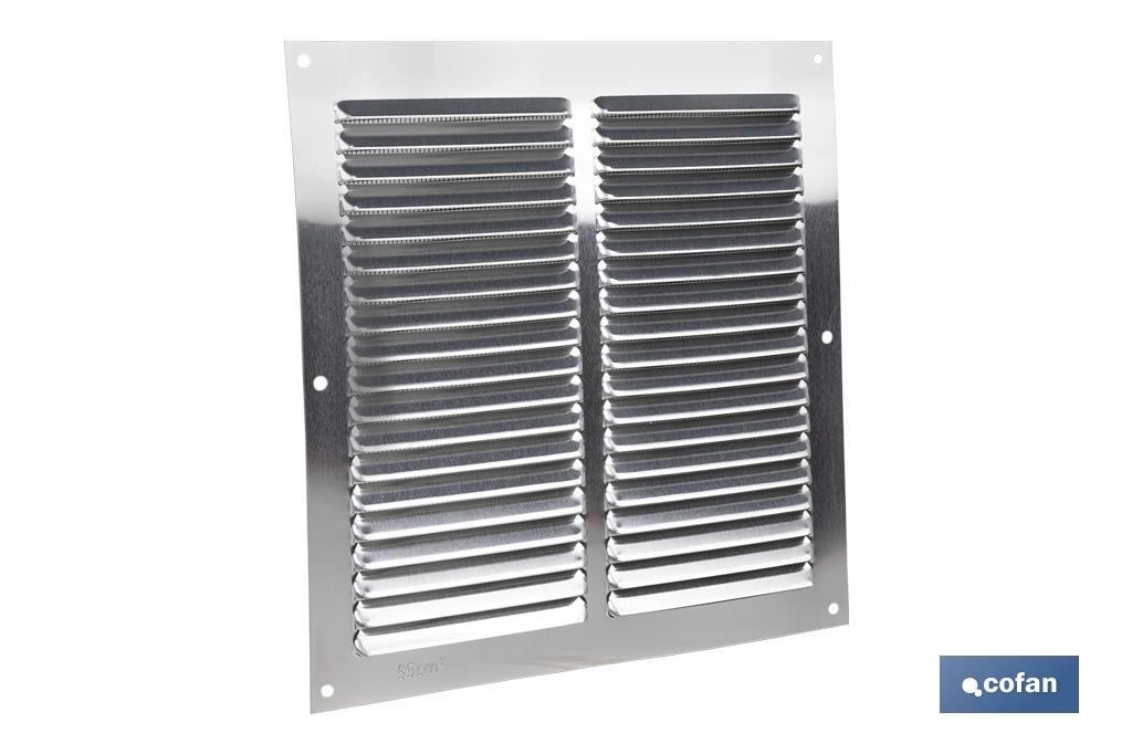 Ventilation grille with mosquito net | Aluminium | Available in various sizes - Cofan