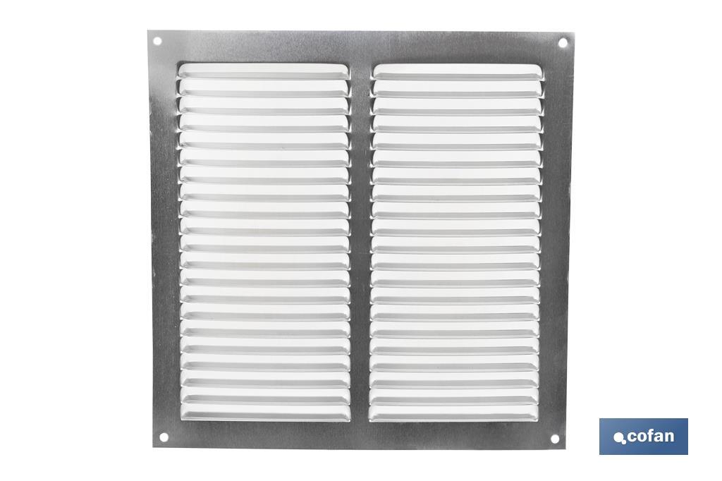 Ventilation grille | Wood coloured aluminium | Available with or without mosquito net - Cofan