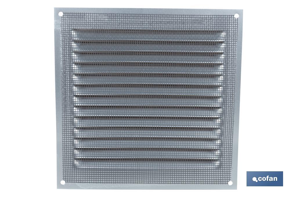 Ventilation grille | Wood coloured aluminium | Available with or without mosquito net - Cofan