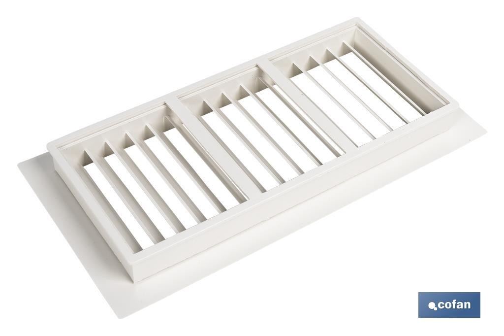 Flush mounting ventilation grille | ABS | Size: 13.3 x 26cm - Cofan