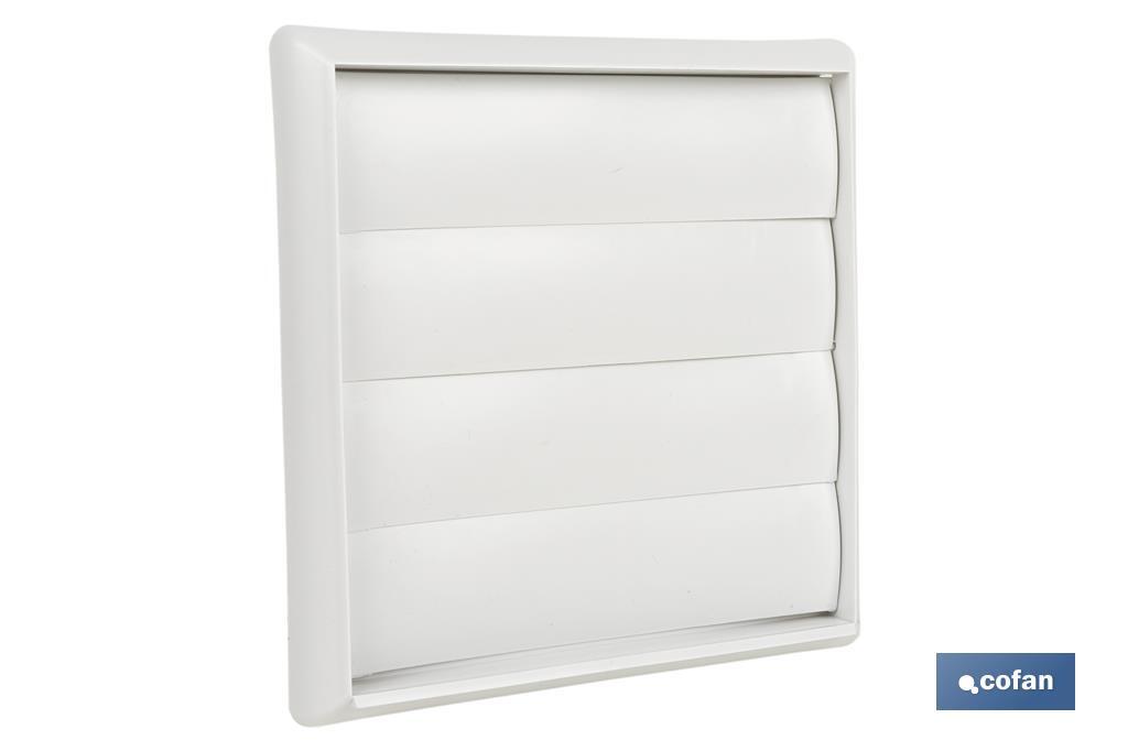 Ventilation grille with 4 movable strips | White ABS | Available in several sizes - Cofan