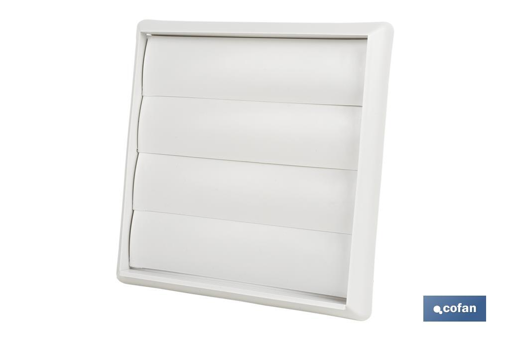 Ventilation grille with 4 movable strips | White ABS | Available in several sizes - Cofan