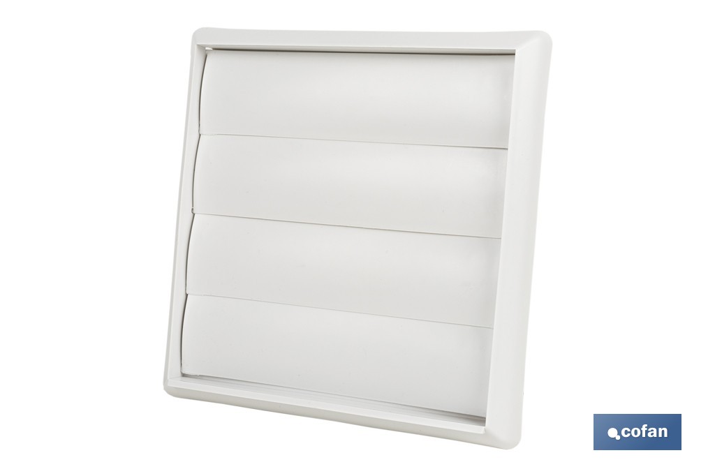 Ventilation grille with 4 movable strips | White ABS | Available in several sizes - Cofan