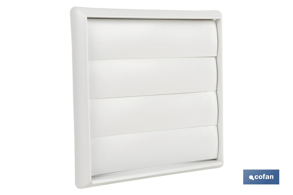 Ventilation grille with 4 movable strips | White ABS | Available in several sizes - Cofan