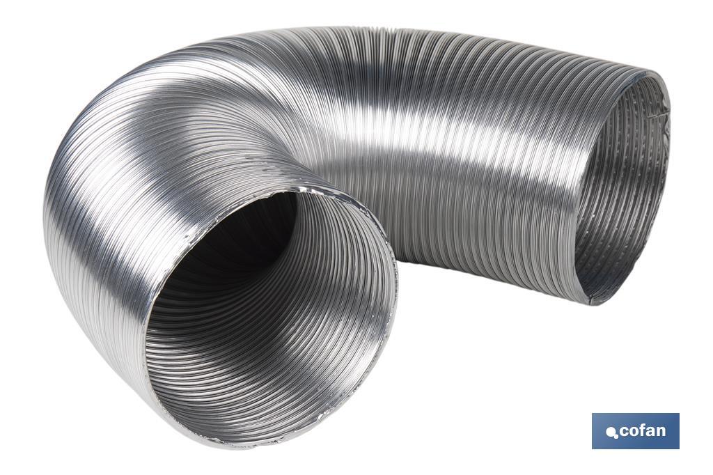 Aluminium semi-rigid flexible hose duct | Available in different lengths and diameters - Cofan