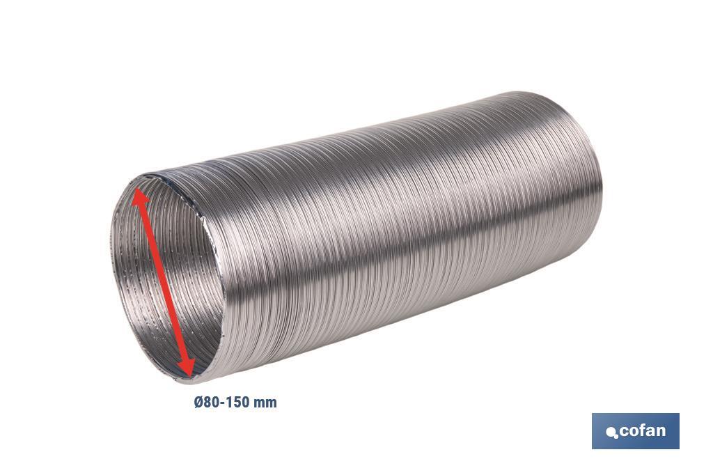 Aluminium semi-rigid flexible hose duct | Available in different lengths and diameters - Cofan