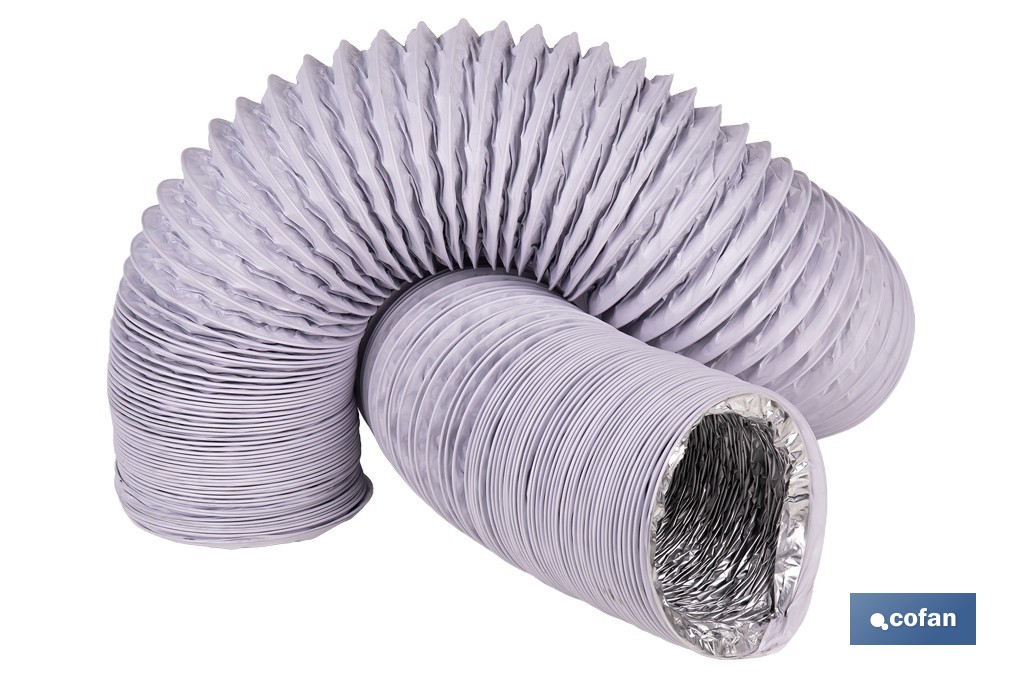 Tubo de evacuación extensible | Adecuado para secadora y aire acondicionado | Resistente hasta 150 °C | Disponible en diferentes medidas - Cofan