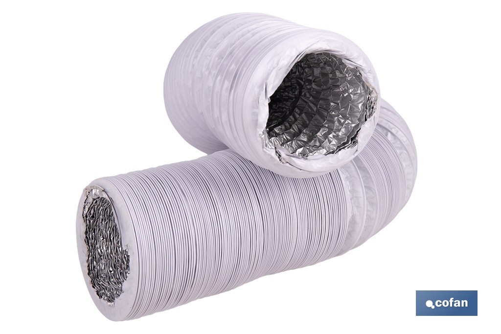 Tubo de evacuación extensible | Adecuado para secadora y aire acondicionado | Resistente hasta 150 °C | Disponible en diferentes medidas - Cofan