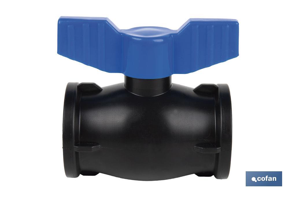 Vanne à boisseau sphérique avec filetage F-F PP PN16 | Plusieurs dimensions - Cofan