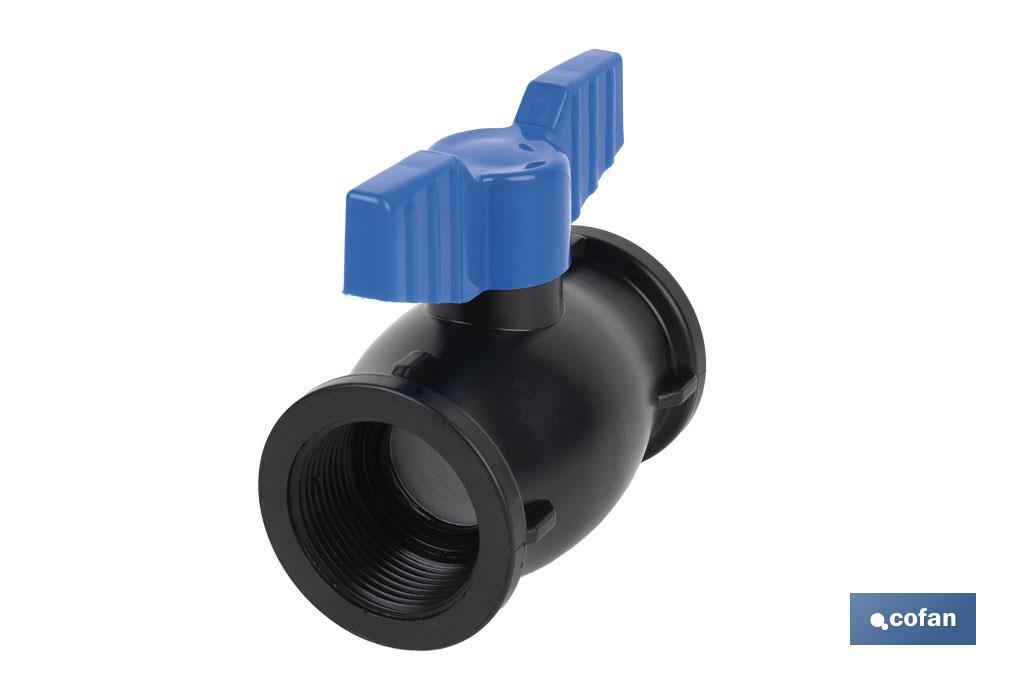 Vanne à boisseau sphérique avec filetage F-F PP PN16 | Plusieurs dimensions - Cofan