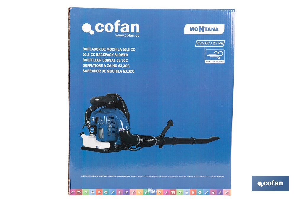 Backpack Blower | Montana Model | 63.3cc Engine - Cofan